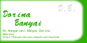 dorina banyai business card