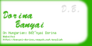 dorina banyai business card